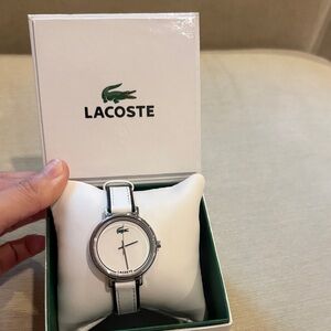 Lacoste White and Silver Timepiece